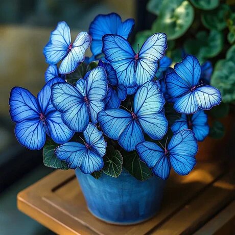 Moonlight Butterfly Begonia Blue Neon Seeds for Planting – Neeraseeds