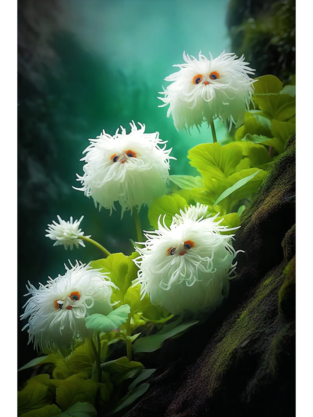 cats eye flower seeds Cat's Eye Dazzle Curly White Flower Seeds