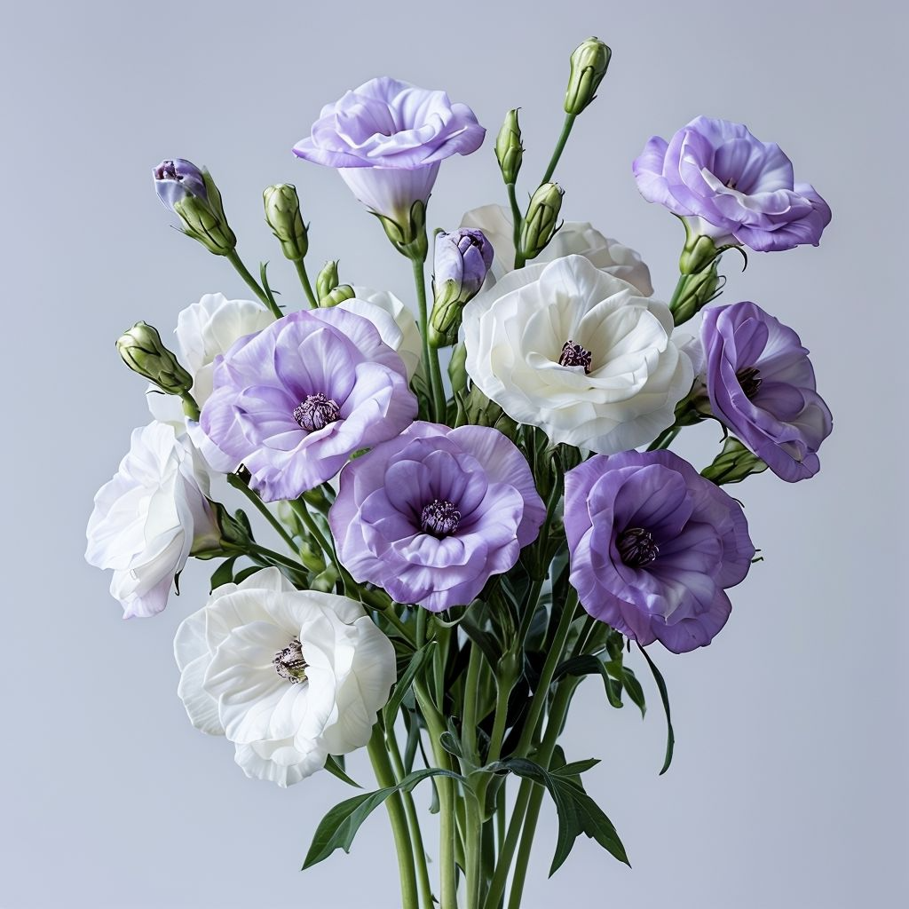 Violet White Eustoma (Lisianthus) Flower Seeds for Planting - Heirloom, NON-GMO Seeds