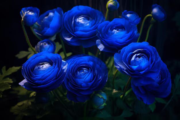 Blue Ranunculus Flower Seeds for Planting – Rare Heirloom, Non-GMO, High Germination Organic Garden Seeds