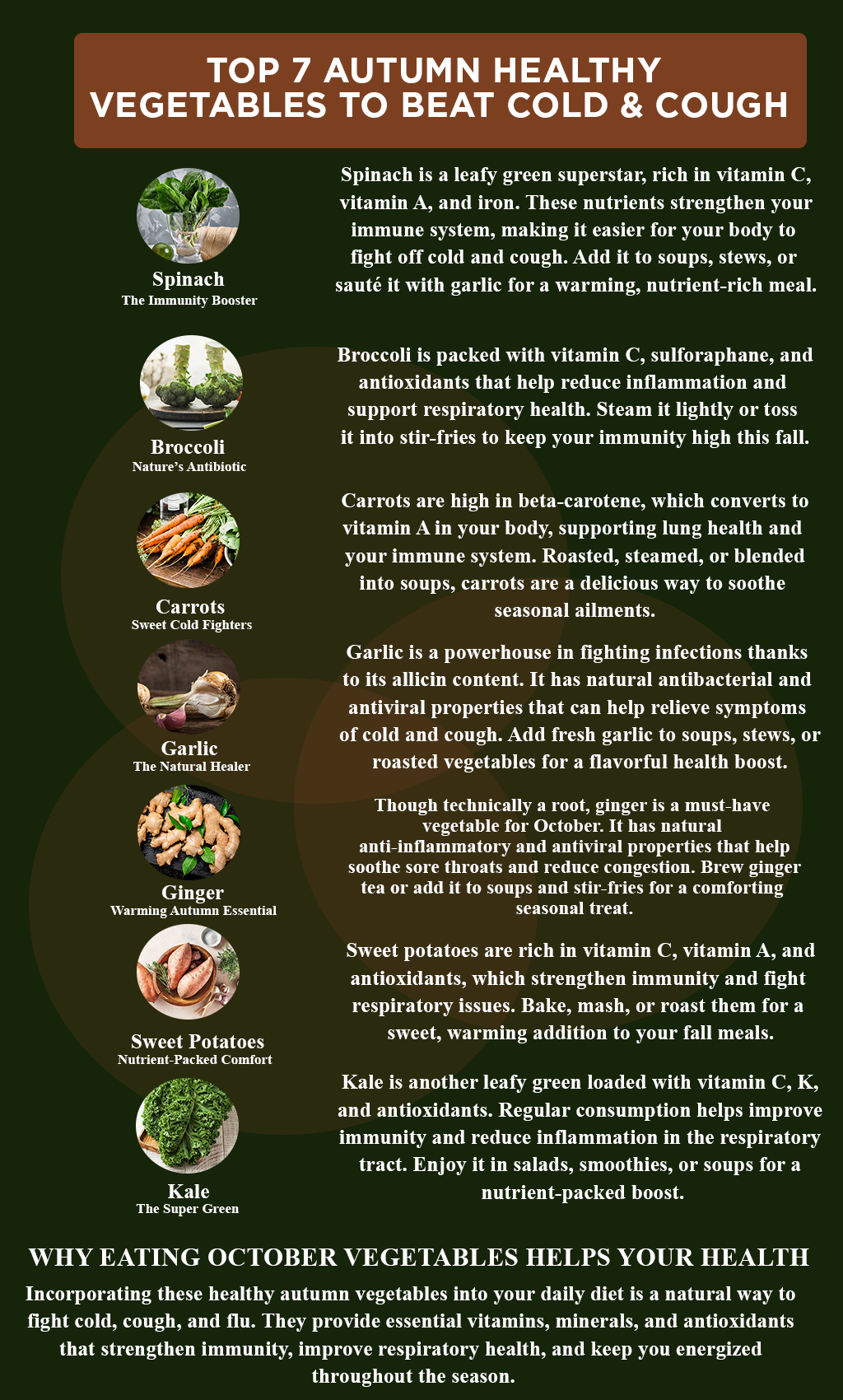 Top 7 Autumn Vegetables to Beat Cold & Cough This Season