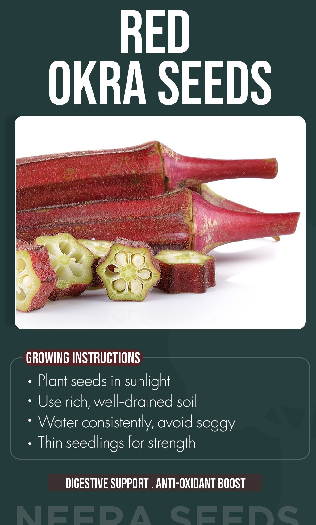 Grow Vibrant Health: Red Okra Seeds for Your Winter Garden