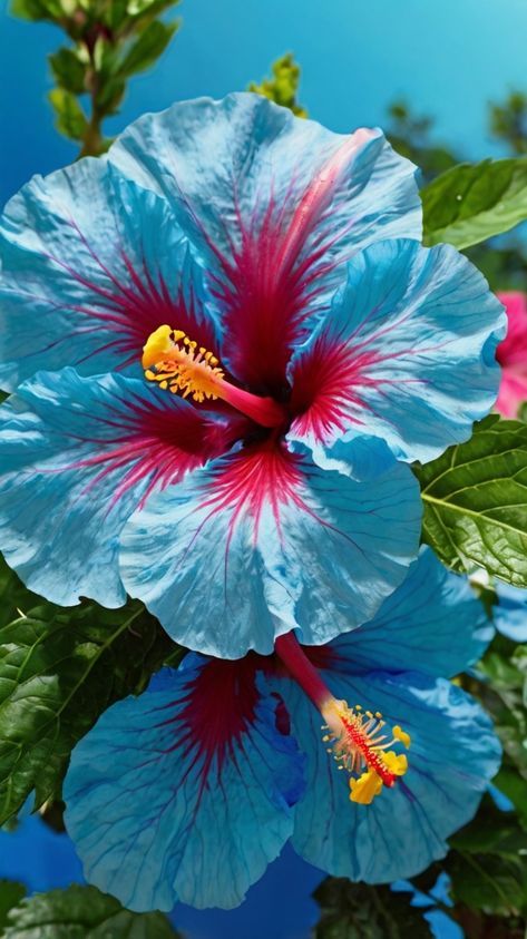 Blue & White Hibiscus Flower Seeds for Planting – Heirloom Non-GMO Organic Garden Seeds, High Germination