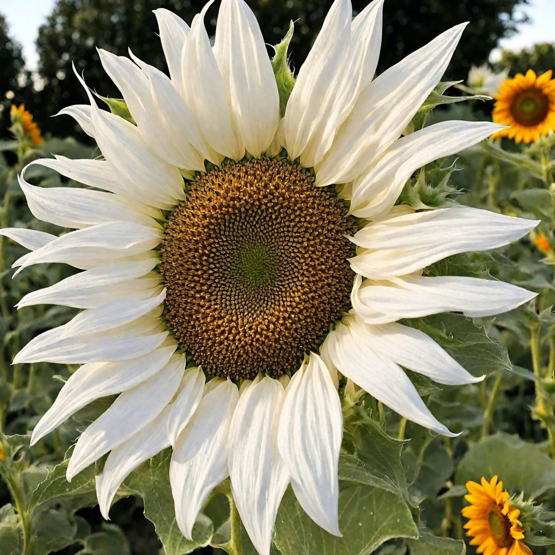 white sunflower flower seeds