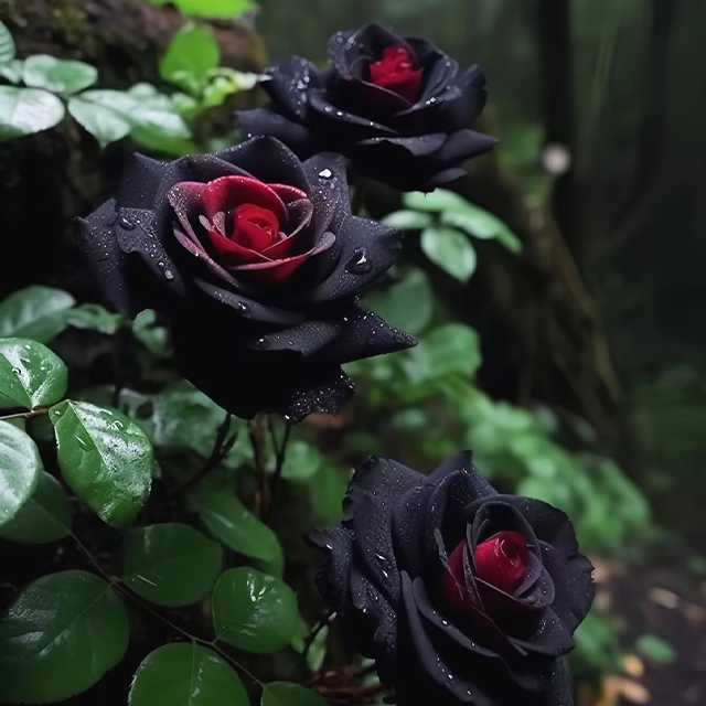 red black flower seeds