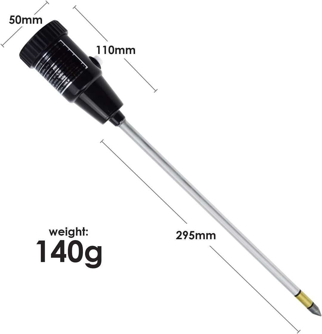 Soil pH & Moisture Meter – 295mm Long Gardening Tester for Plants, Trees, Lawns, Farms, Indoor & Outdoor Use
