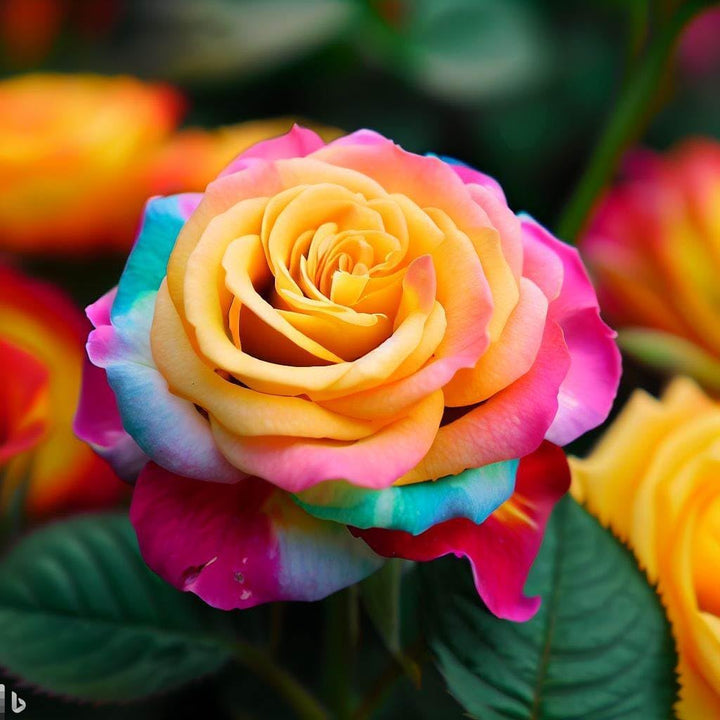 Yellow Rainbow Rose Flower Seeds for Planting Non-GMO Heirloom Garden Seeds for Growing
