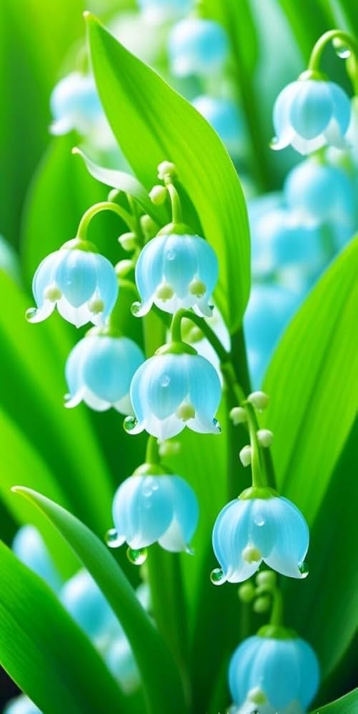 Sky Blue Lily of the Valley Flower Seeds for Planting – Heirloom Non-GMO Seeds with High Germination for Organic Gardens