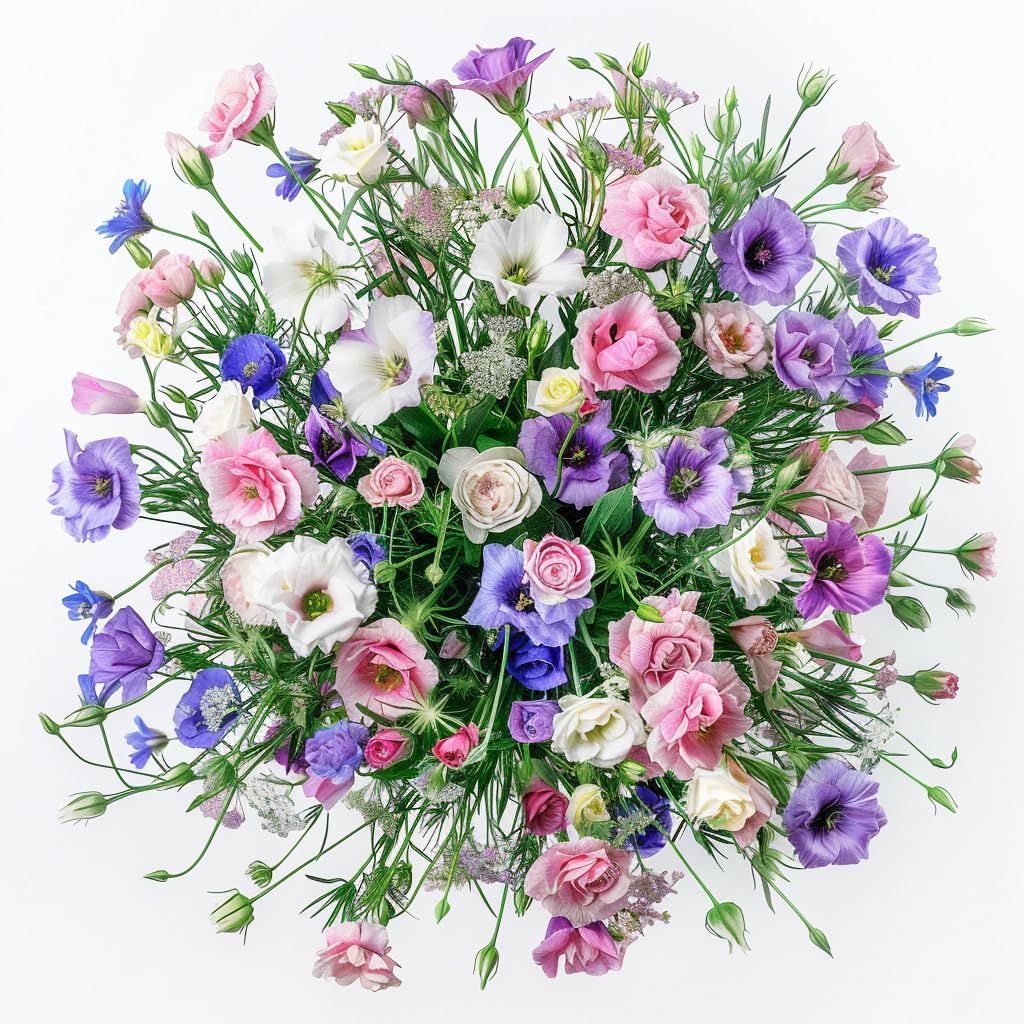 Mixed Lisianthus Sapphire Flower Seeds for Planting - Heirloom, NON-GMO, Easy Grow Blooms