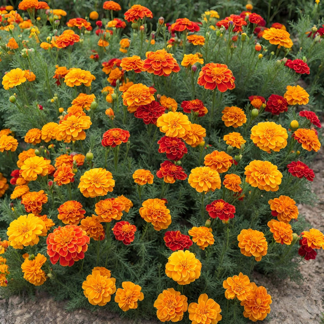 Marigold Flower Seeds for Planting Red Orange 100 pcs