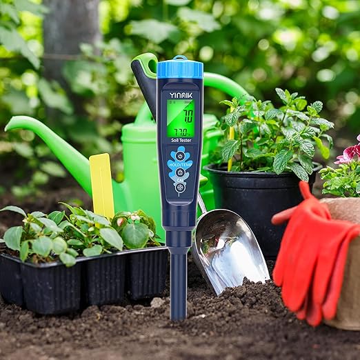 Professional Soil pH Tester for Indoor & Outdoor Plants, Garden, Lawn, Greenhouse, and Farming