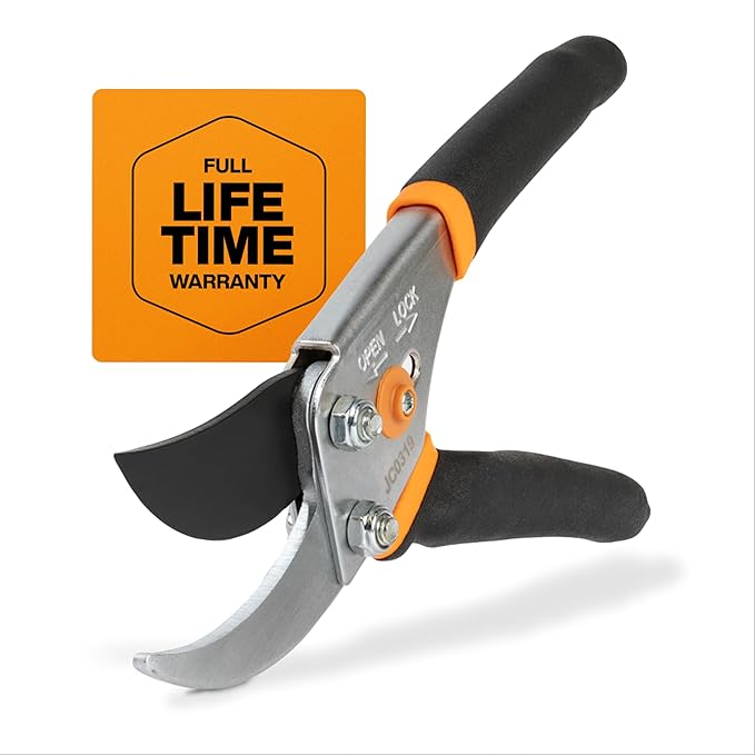 Bypass Pruning Shears,Garden Clippers– 5/8-Inch Cutting Capacity, Rust-Resistant Steel Blades, Perfect for Gardening and Trimming