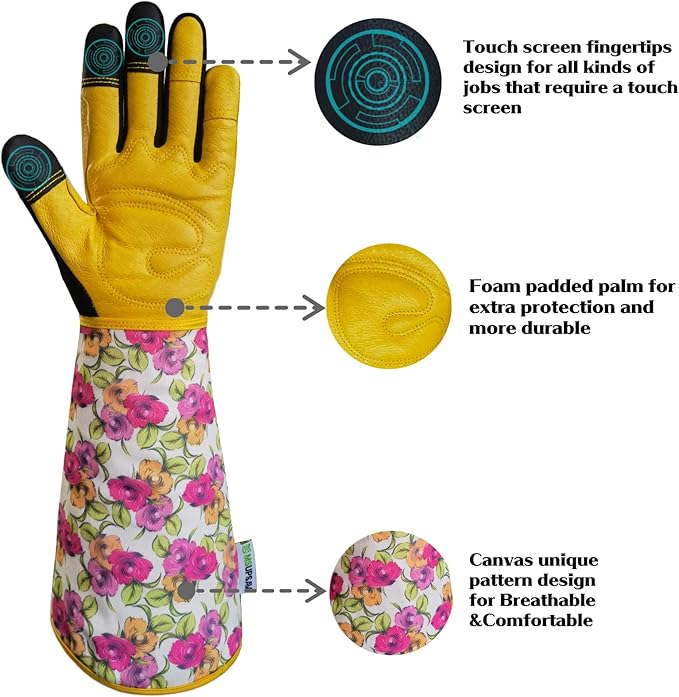 Thorn-Proof & Puncture-Resistant Gardening Gloves for Women and Men, Gauntlet Style, Perfect Gift Idea