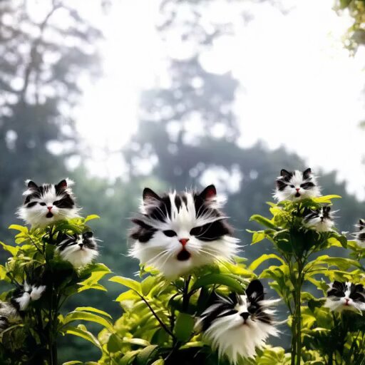 Black long ears Cat&