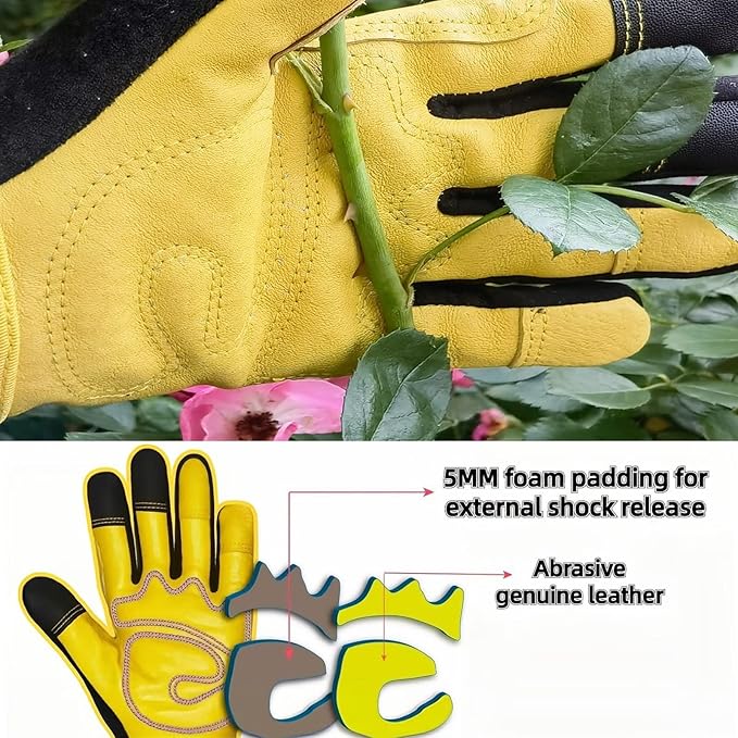 Thorn-Proof & Puncture-Resistant Gardening Gloves for Women and Men, Gauntlet Style, Perfect Gift Idea