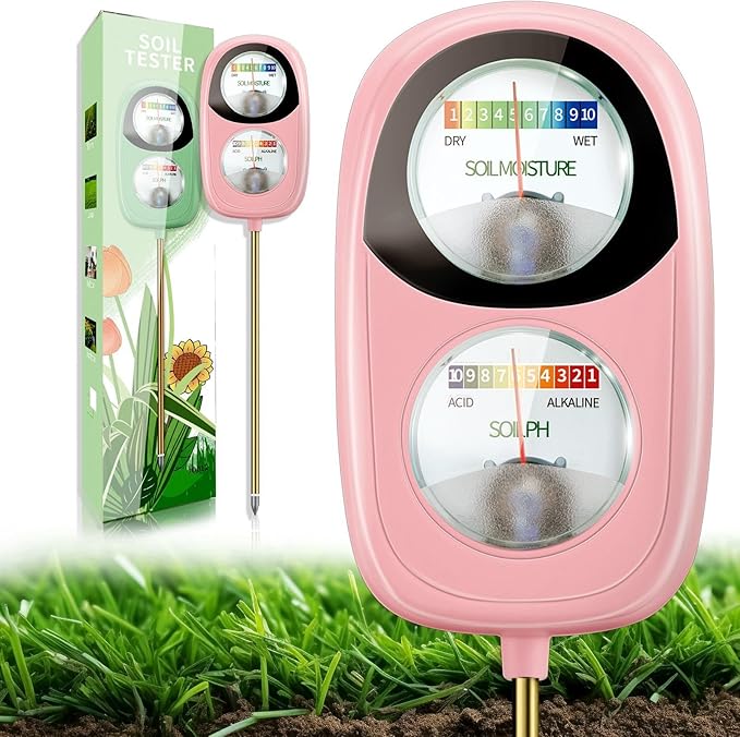 AvocadoGreen 2-in-1 Soil Moisture & pH Meter for Plants, Garden, Lawn & Farm - No Batteries