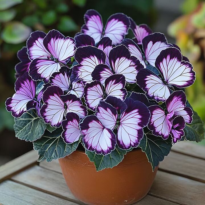 Moonlight Butterfly Begonia Flower Seeds Purple and White – Heirloom Non-GMO High Germination Seeds