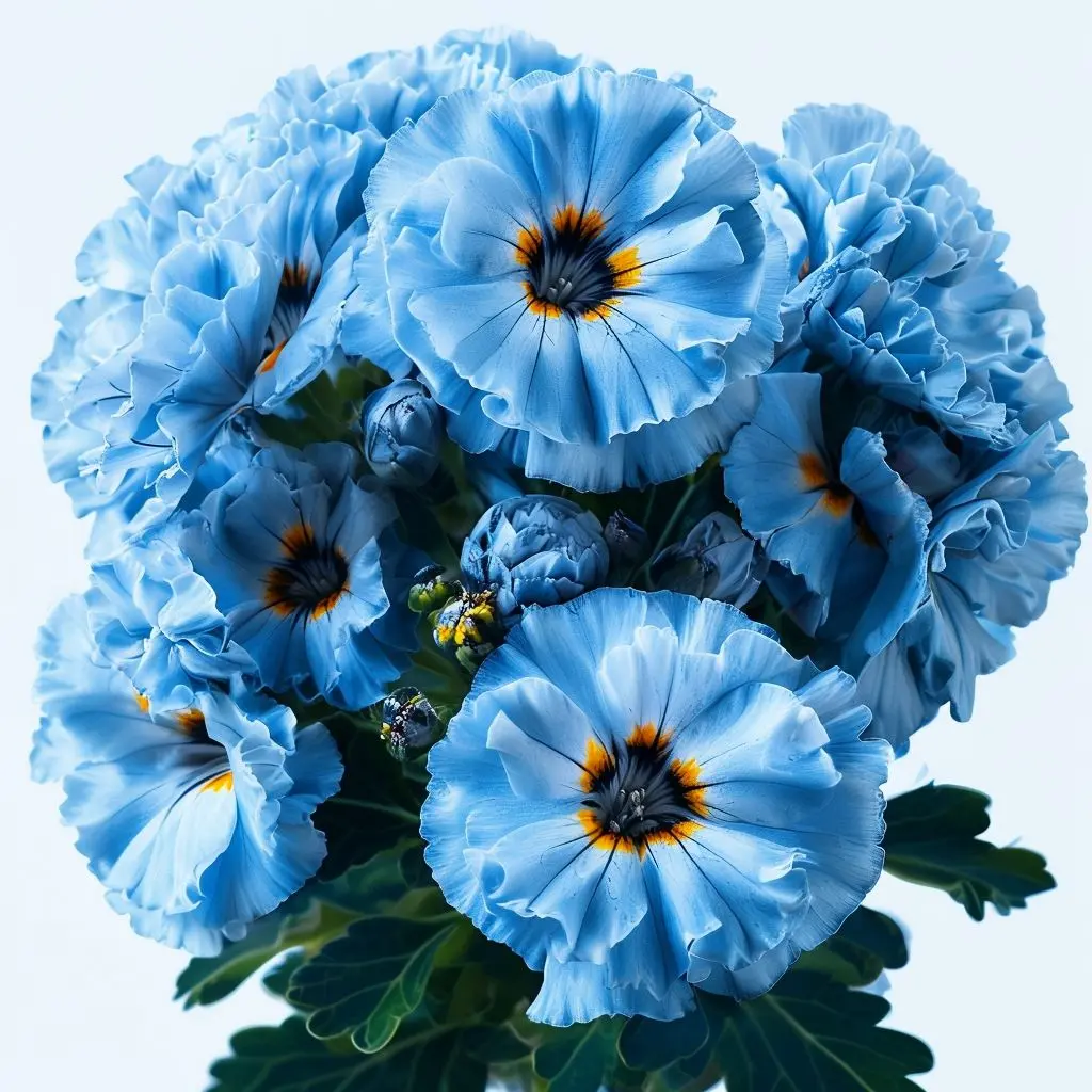 blue green flower seeds