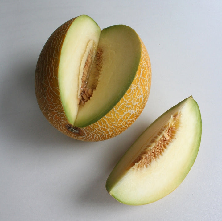 Melon cantaloupe frugtfrø - lys orange variant til sød hjemmedyrket frugt 100 stk.