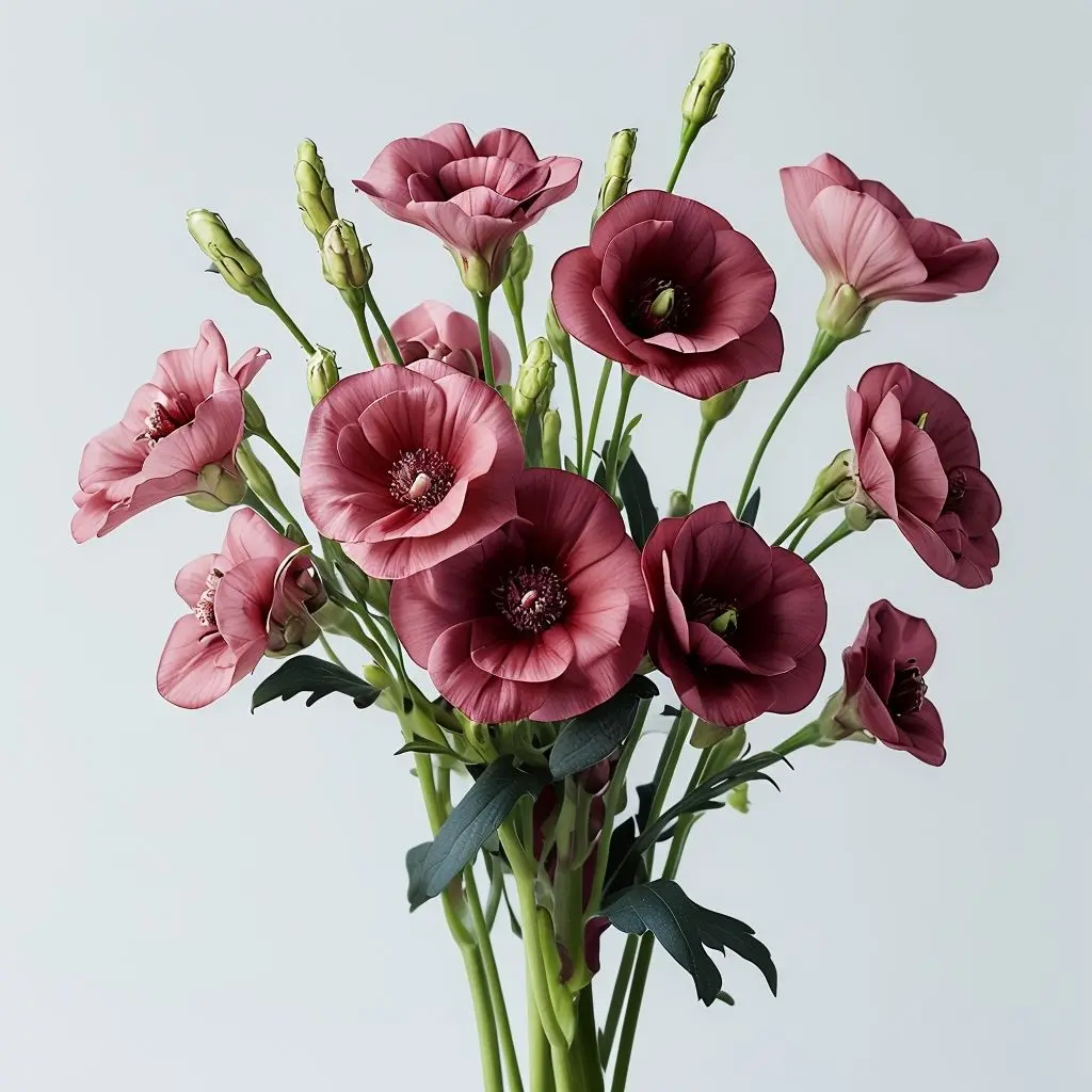 maroon eustoma flower seeds