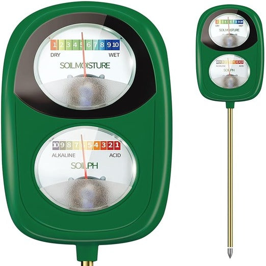 AvocadoGreen 2-in-1 Soil Moisture & pH Meter for Plants, Garden, Lawn & Farm