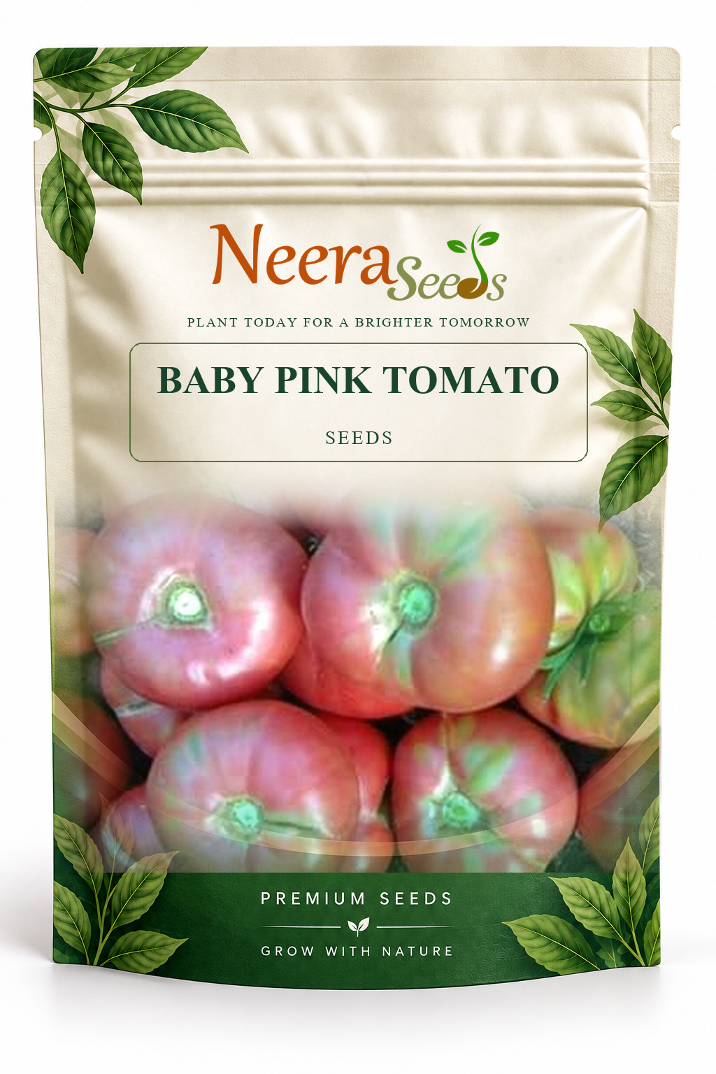 Neera Seeds Packaging Pouch - BABY PINK TOMATO SEEDS