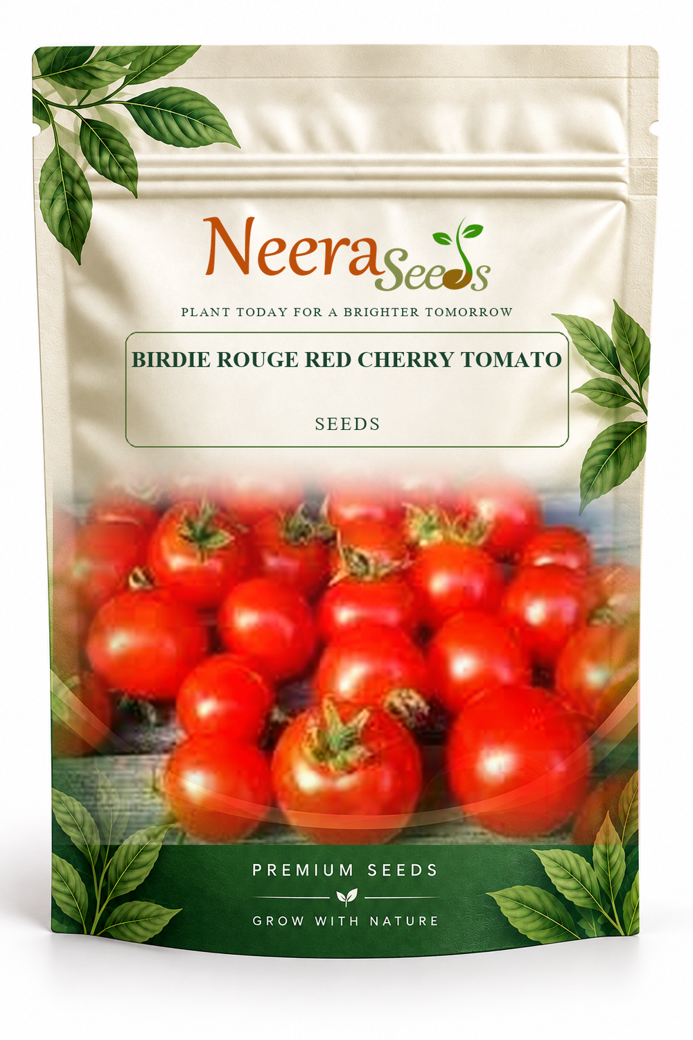 Neera Seeds Packaging Pouch - BIRDIE ROUGE RED CHERRY TOMATO SEEDS
