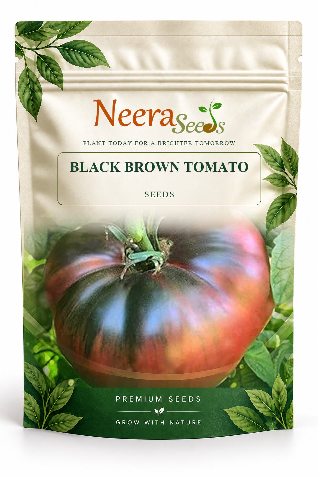 Neera Seeds Packaging Pouch - BLACK BROWN TOMATO SEEDS