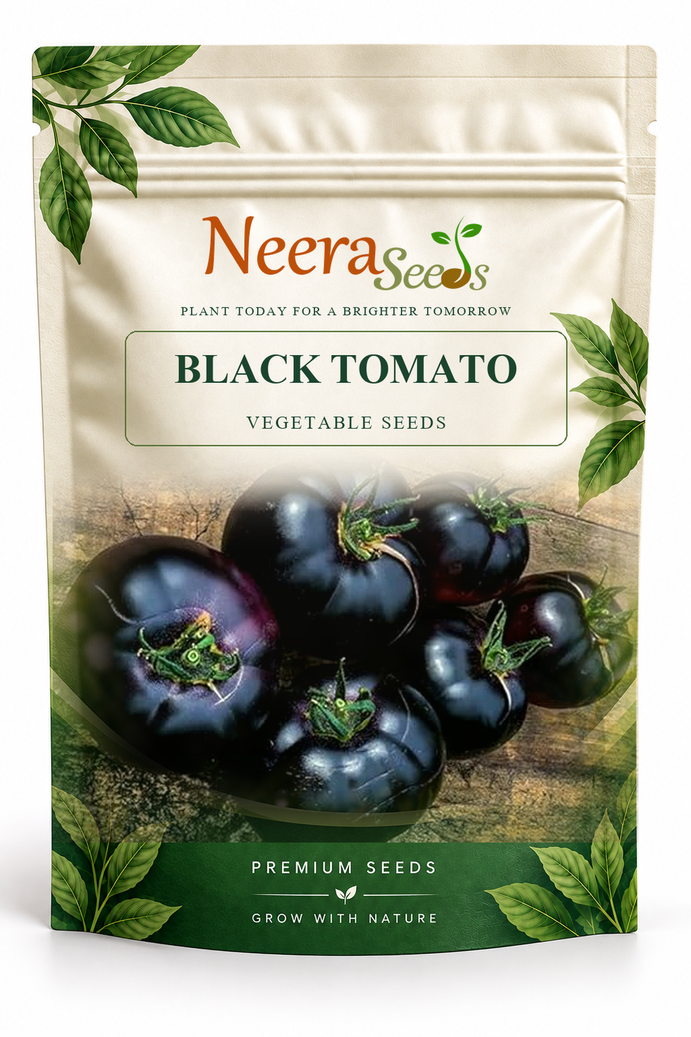 Neera Seeds Packaging Pouch - BLACK TOMATO VEGETABLE SEEDS