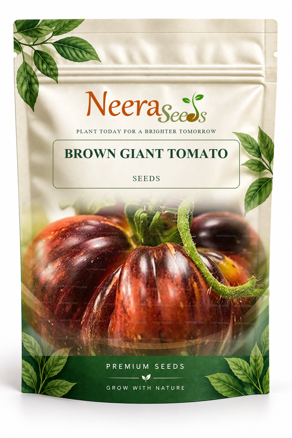 Neera Seeds Packaging Pouch - BROWN GIANT TOMATO SEEDS
