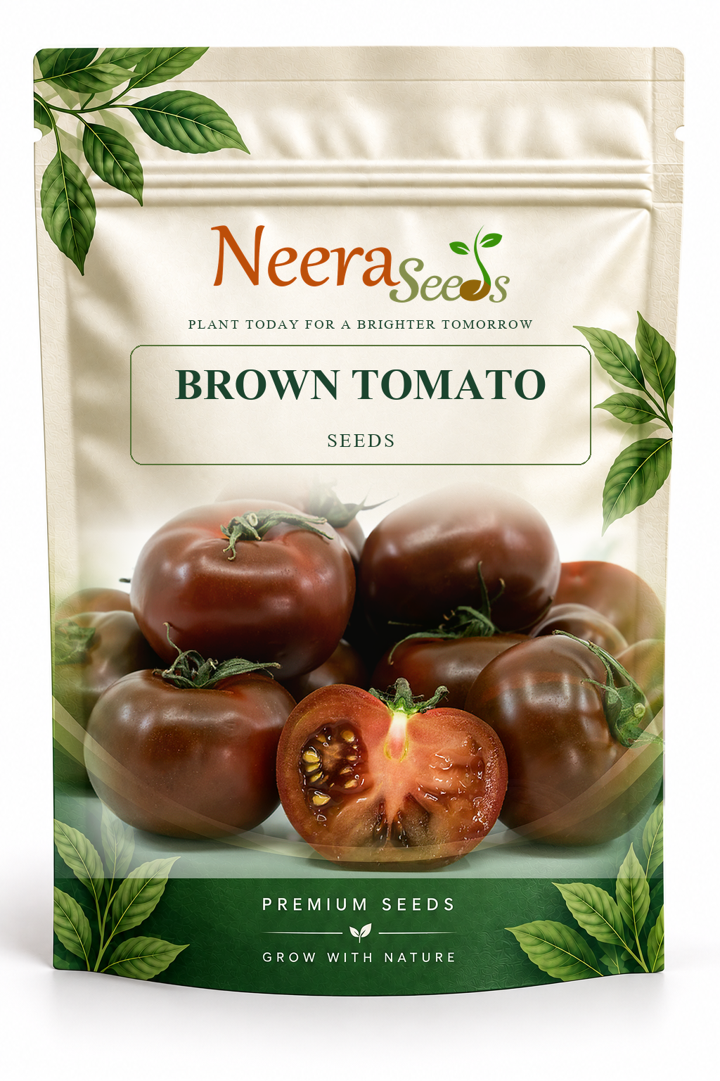 Neera Seeds Packaging Pouch - BROWN TOMATO SEEDS
