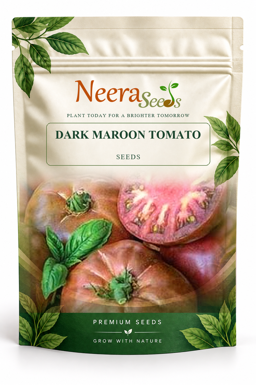 Neera Seeds Packaging Pouch - DARK MAROON TOMATO SEEDS