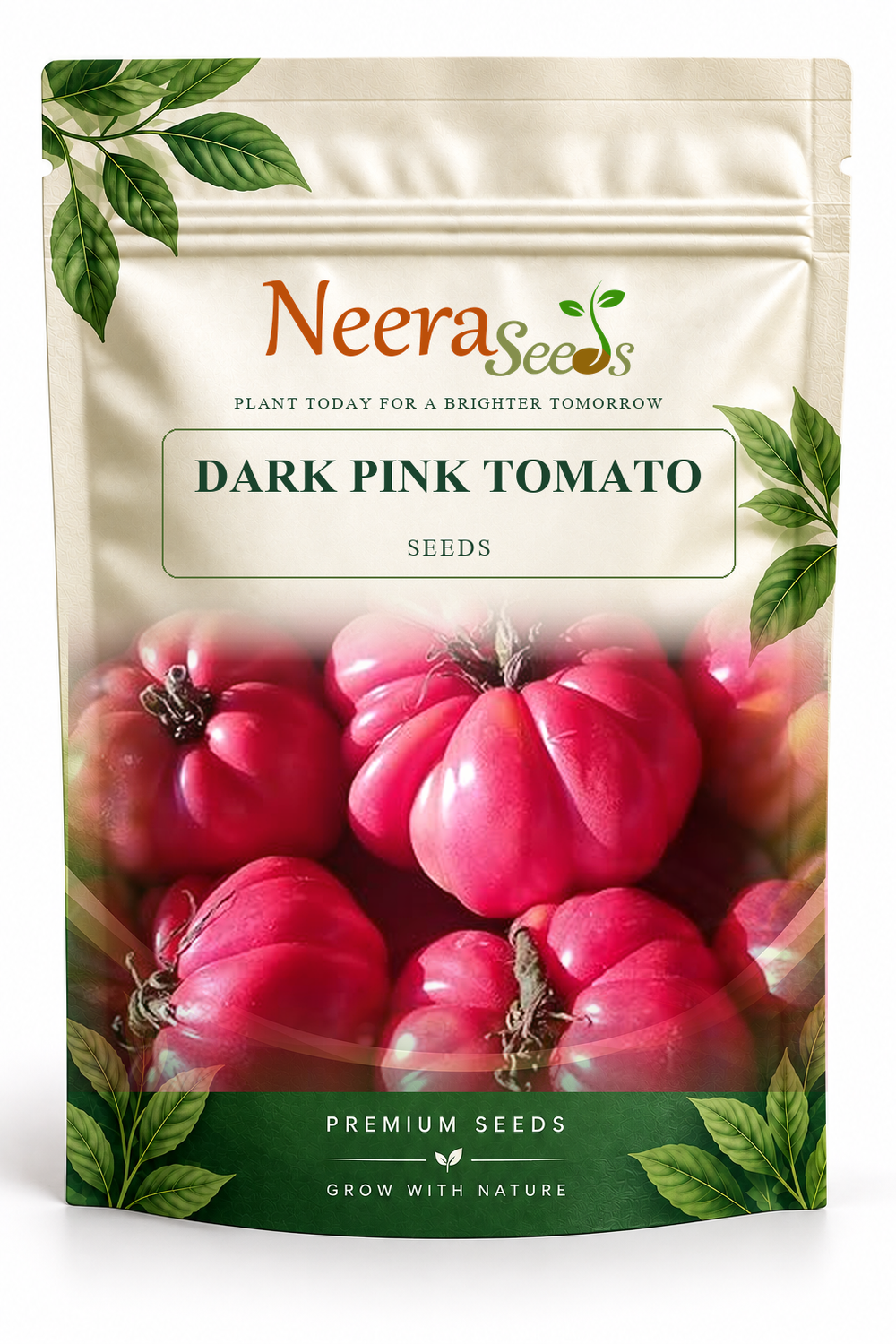 Neera Seeds Packaging Pouch - DARK PINK TOMATO SEEDS