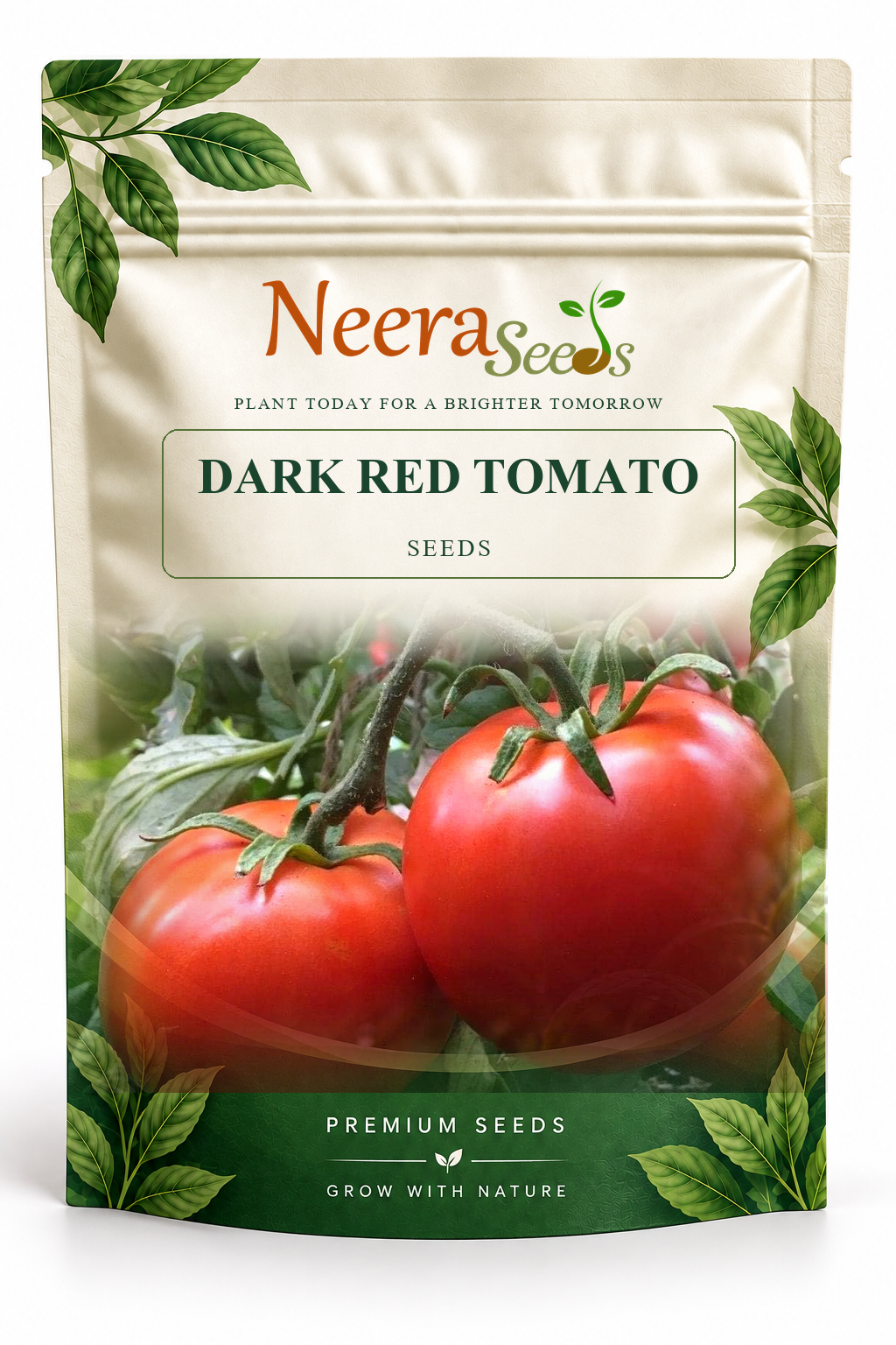 Neera Seeds Packaging Pouch - DARK RED TOMATO SEEDS