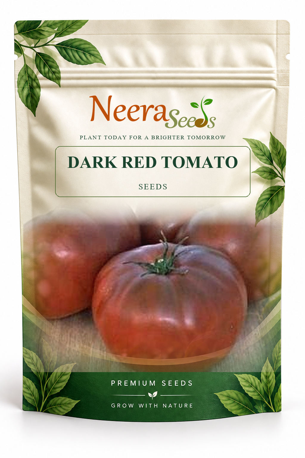 Neera Seeds Packaging Pouch - DARK RED TOMATO SEEDS