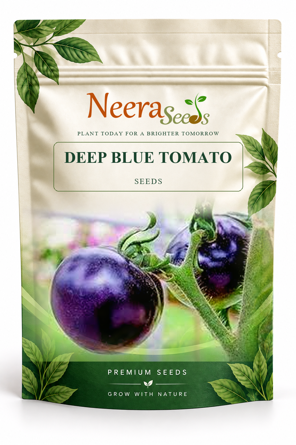 Neera Seeds Packaging Pouch - DEEP BLUE TOMATO SEEDS