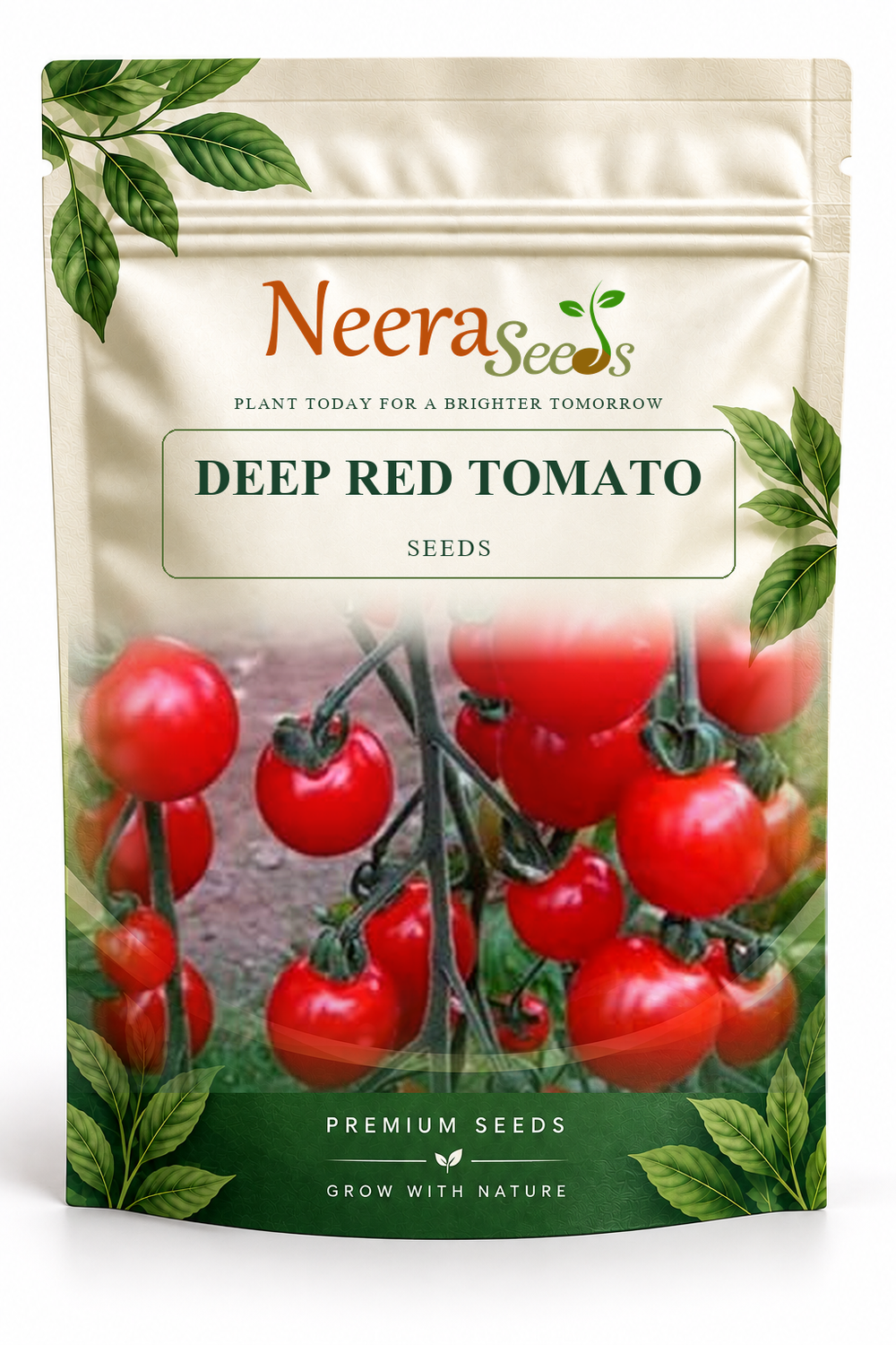 Neera Seeds Packaging Pouch - DEEP RED TOMATO SEEDS
