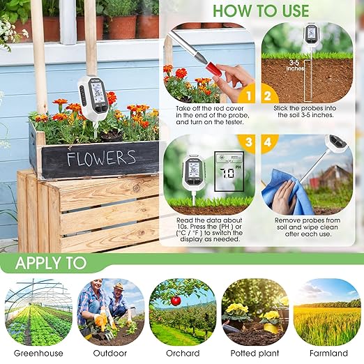 Digital 4-in-1 Soil Test Meter