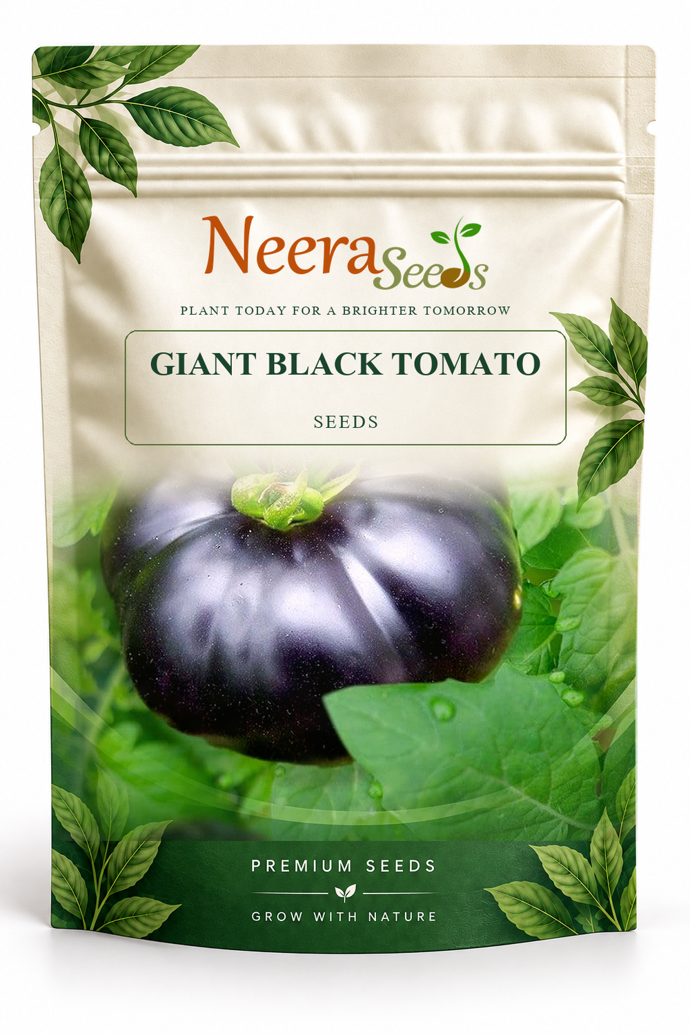 Neera Seeds Packaging Pouch - GIANT BLACK TOMATO SEEDS