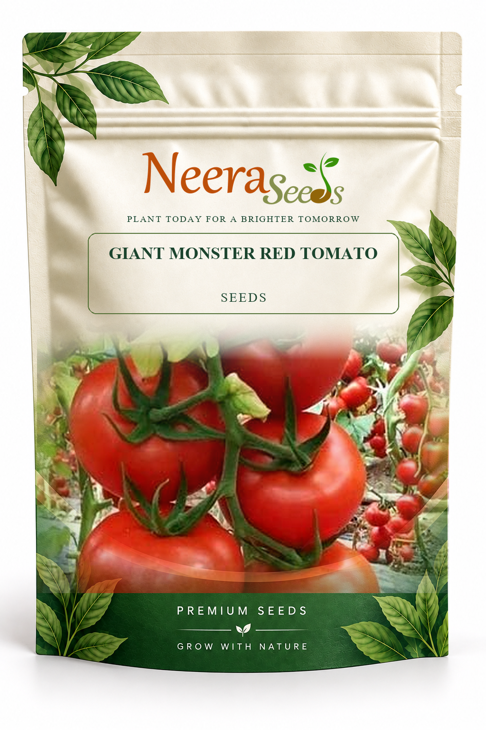 Neera Seeds Packaging Pouch - GIANT MONSTER RED TOMATO SEEDS