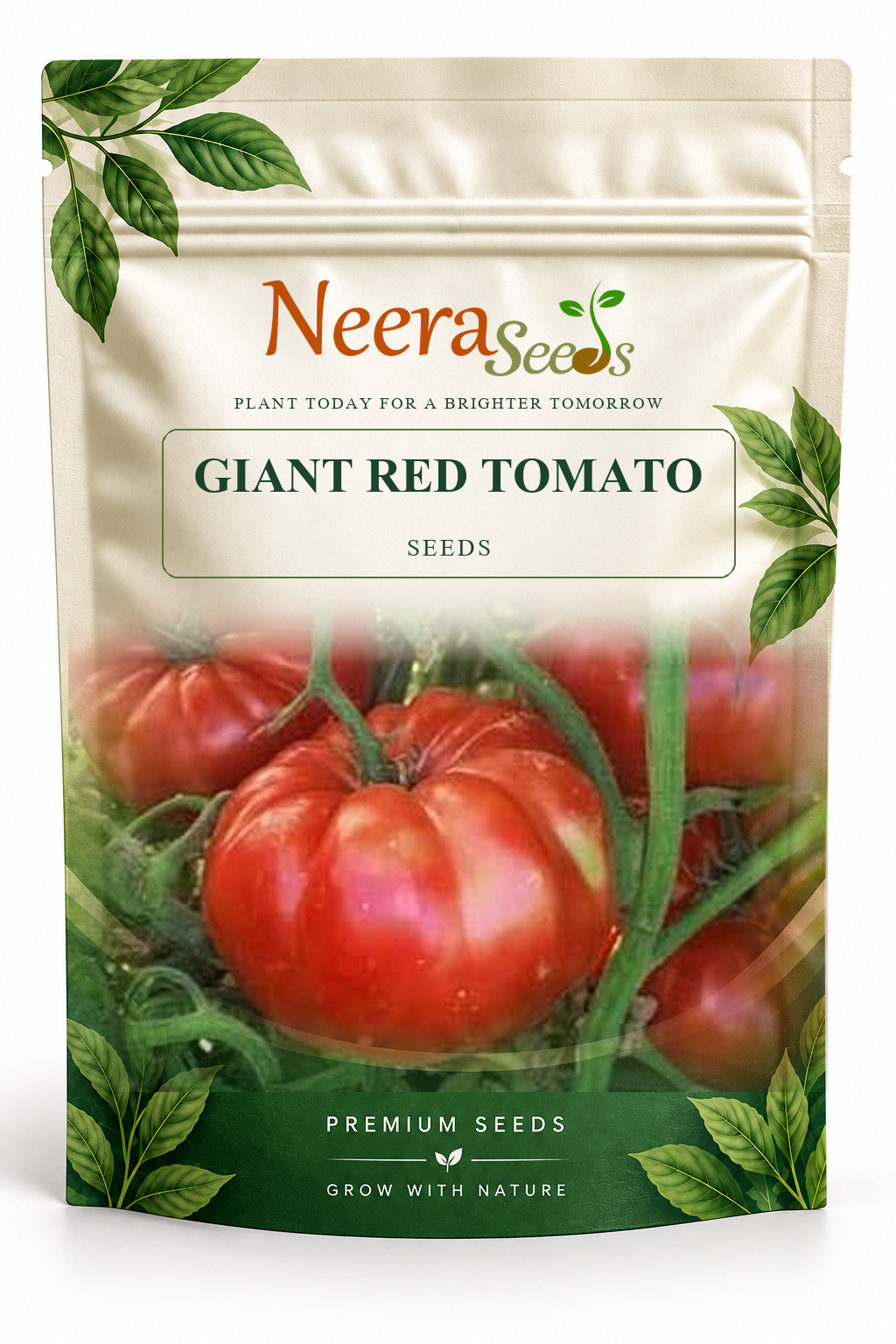 Neera Seeds Packaging Pouch - GIANT RED TOMATO SEEDS