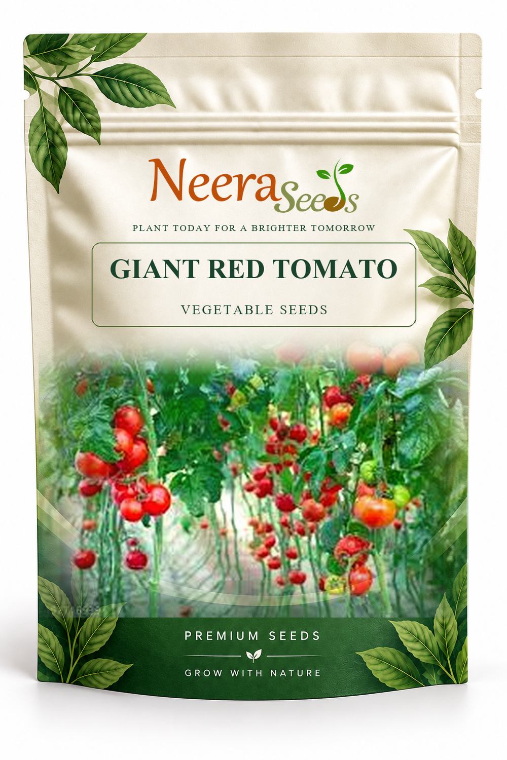 Neera Seeds Packaging Pouch - GIANT RED TOMATO VEGETABLE SEEDS