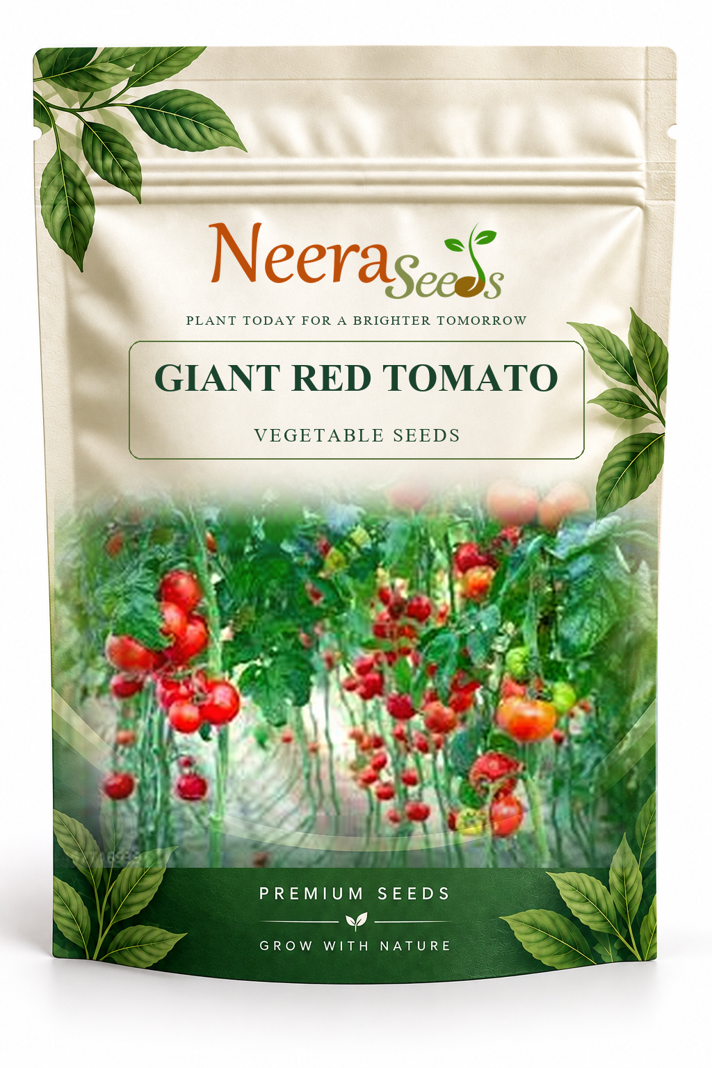 Neera Seeds Packaging Pouch - GIANT RED TOMATO VEGETABLE SEEDS