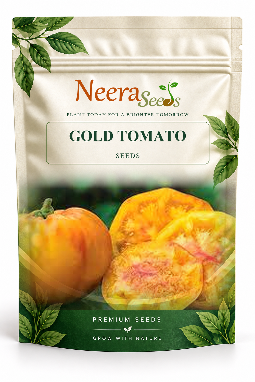 Neera Seeds Packaging Pouch - GOLD TOMATO SEEDS