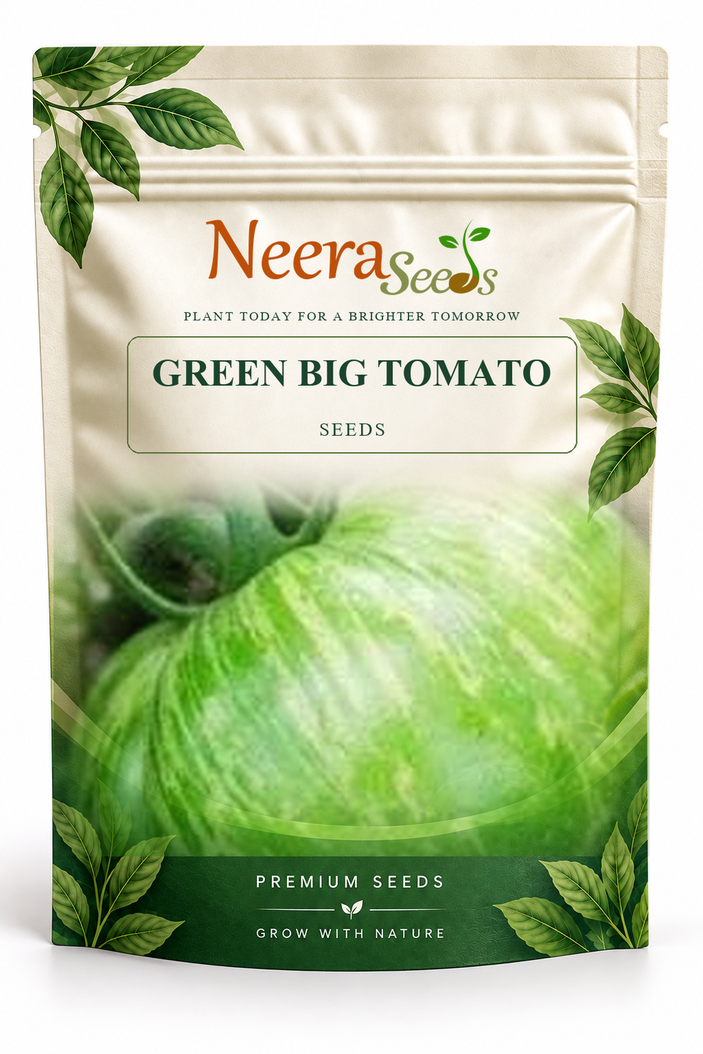 Neera Seeds Packaging Pouch - GREEN BIG TOMATO SEEDS
