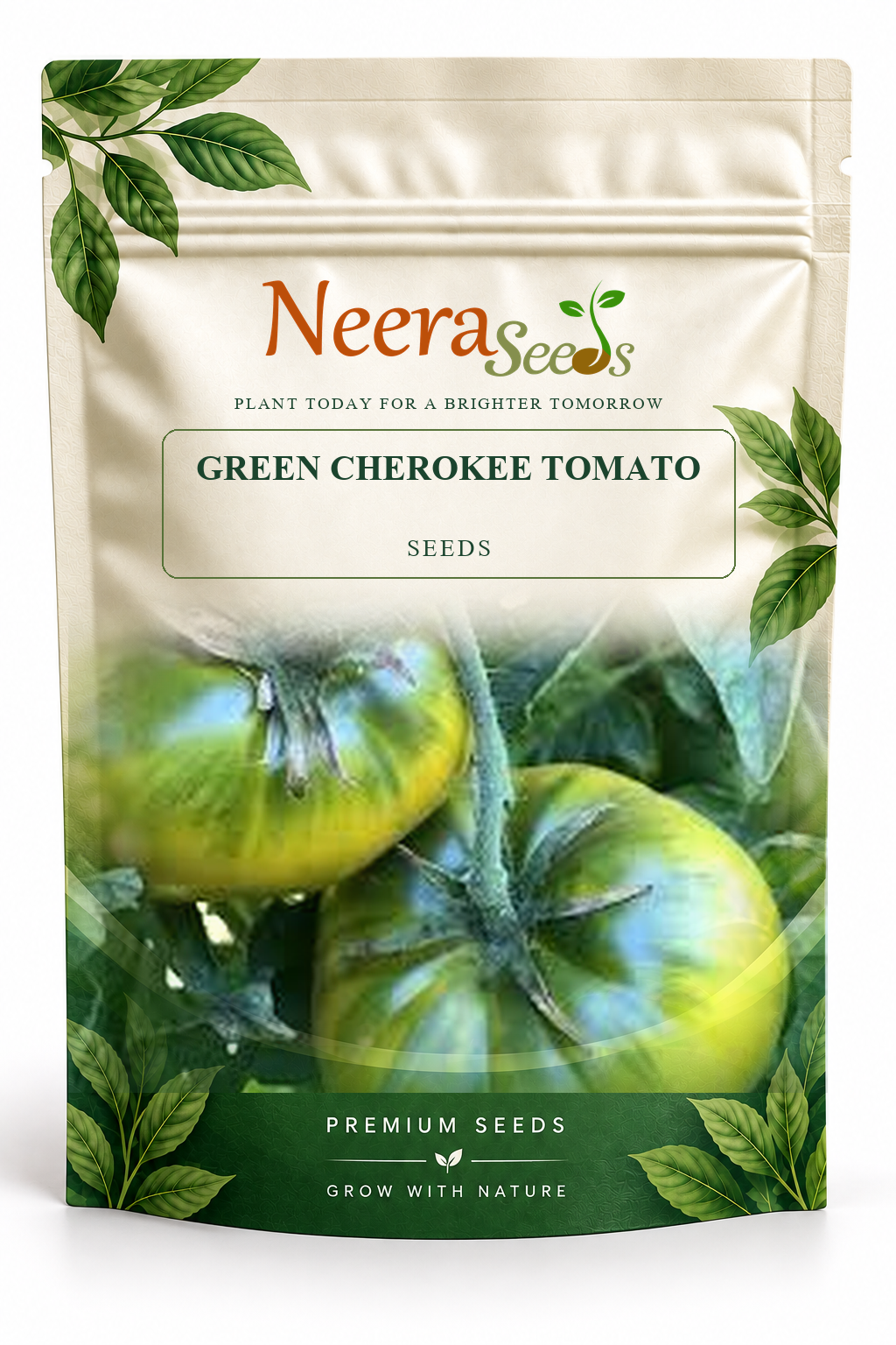 Neera Seeds Packaging Pouch - GREEN CHEROKEE TOMATO SEEDS