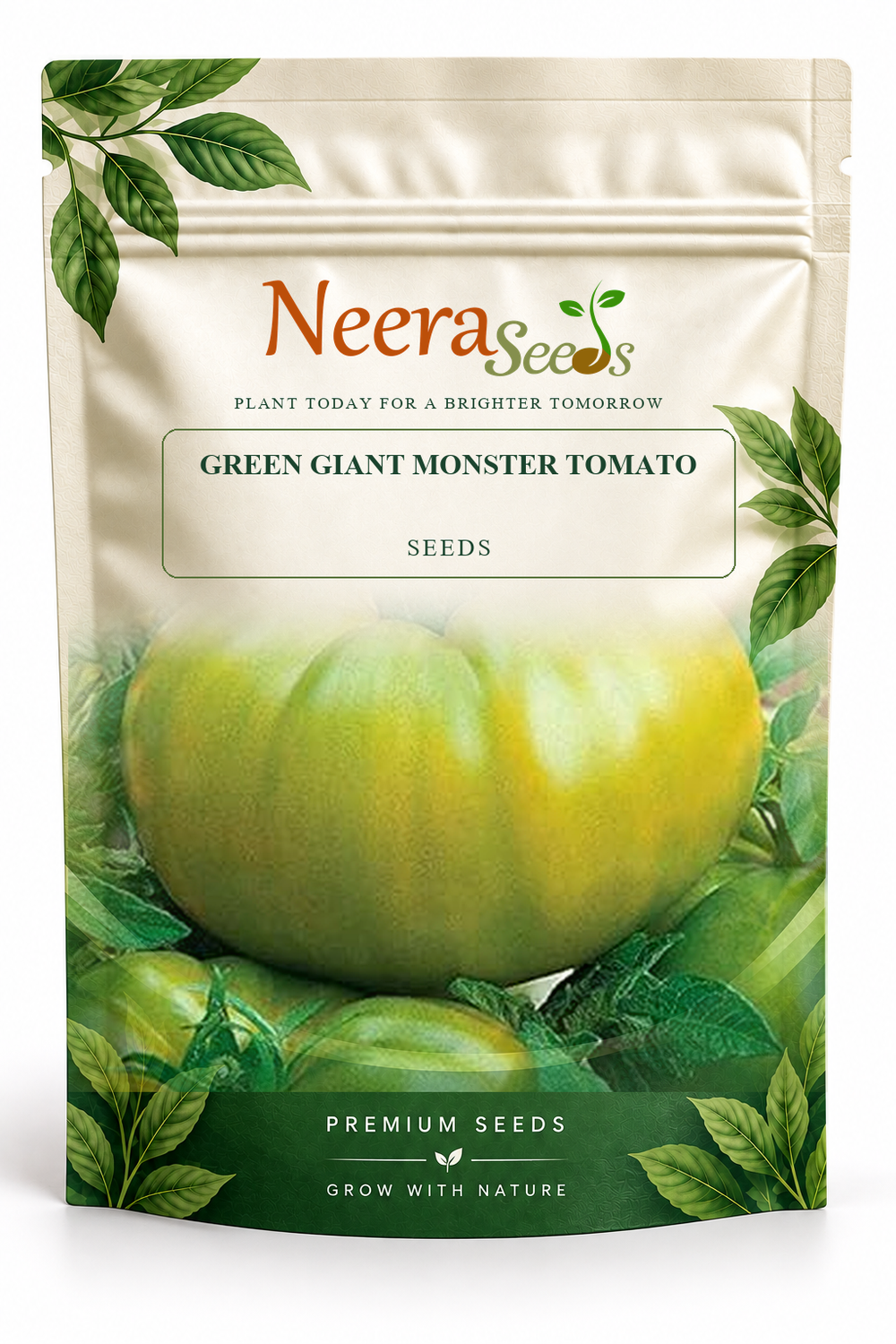 Neera Seeds Packaging Pouch - GREEN GIANT MONSTER TOMATO SEEDS