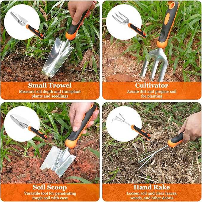 Heavy-Duty Stainless Steel Gardening Tool Set