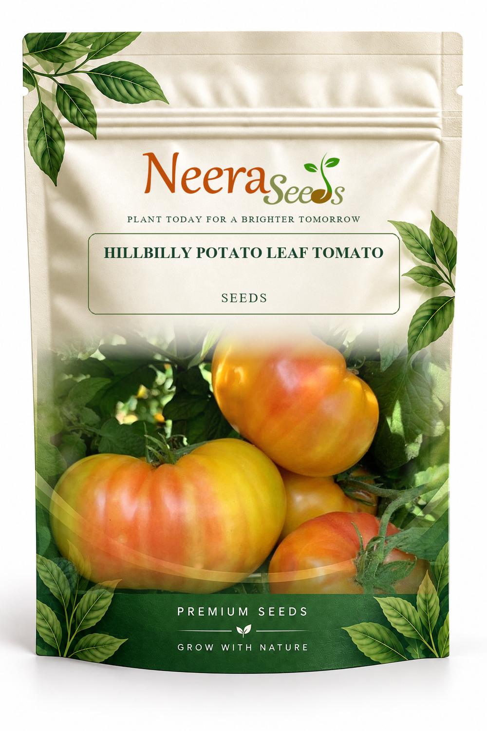 Neera Seeds Packaging Pouch - HILLBILLY POTATO LEAF TOMATO SEEDS