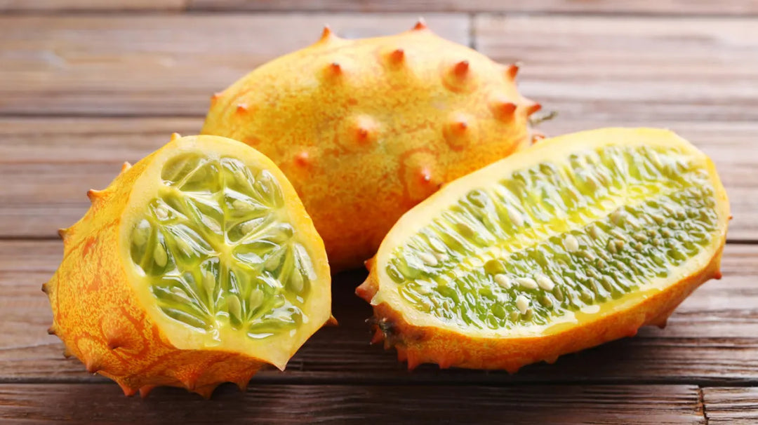 Yellow Kiwano Melon Fruit Seeds - Grow Unique and Spiky Melons in Your Garden  100 pcs